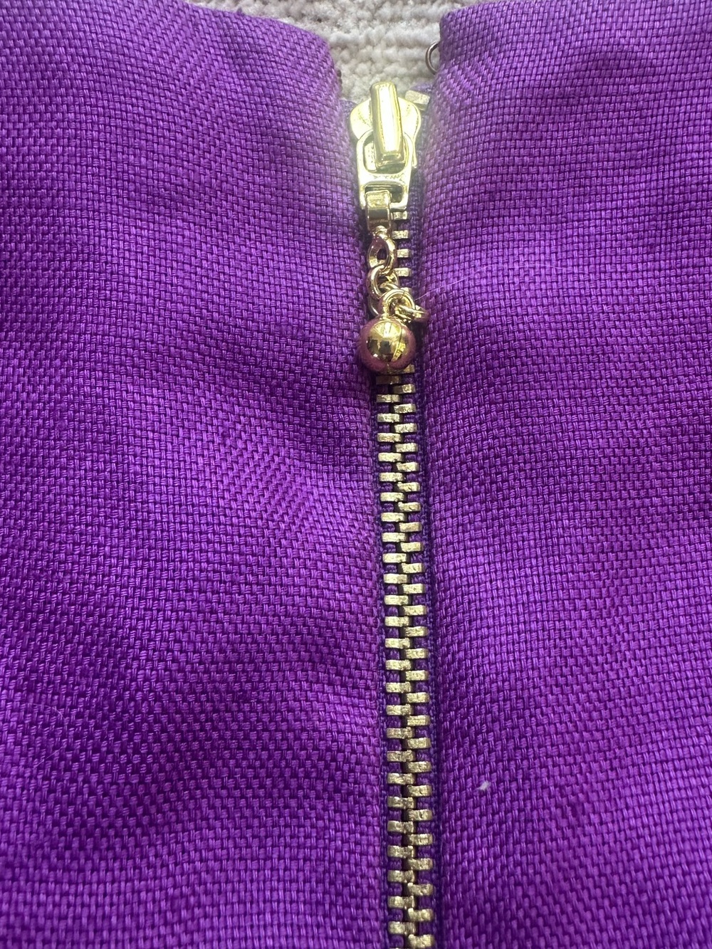 Kate Spade NWOT Purple V-Neck Linen Bow Sleeveless Knee Length Dress (Size 4) - Picture 5 of 5